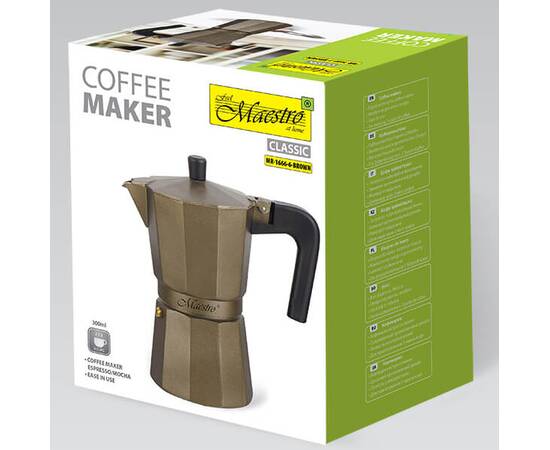 Кавоварка Espresso Moka 300 мл Maestro (MR1666-6-BROWN), зображення 3