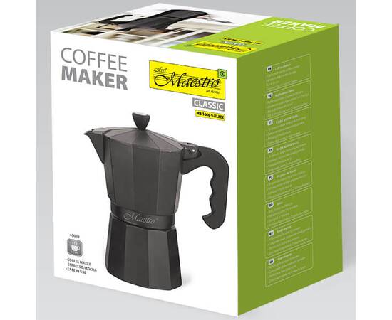 Кавоварка Espresso Moka 450 мл Maestro (MR1666-9-BLACK), зображення 3