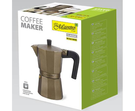 Кавоварка Espresso Moka 450 мл Maestro (MR1666-9-BROWN), зображення 3