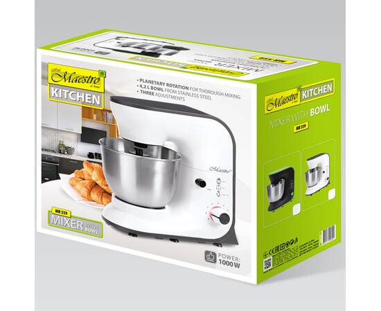 Міксер із чашею 1000 Вт Maestro (MR559-WHITE), зображення 3