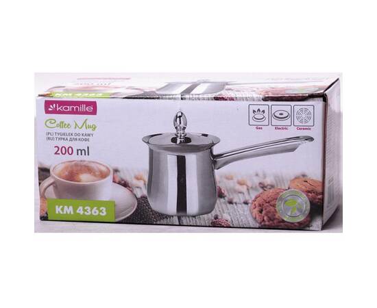Турка для кофе 200 мл с крышкой Kamille (4363), изображение 3