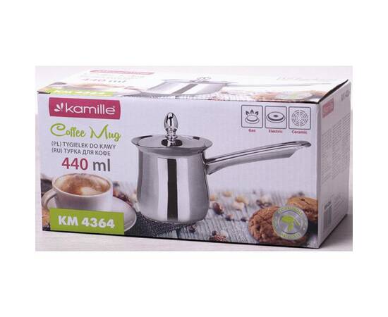 Турка для кави 440 мл з кришкою Kamille (4364), зображення 3