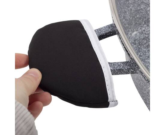 Набір посуду 5 предметів (каструлі квадратні 20 см, 24 см, прихватки 2шт) Ofenbach (100508), зображення 3