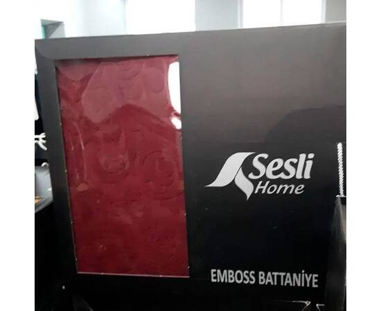 Плед однотонний акриловий 220х240 Bordo Sesli (19011), Основний колір: бордовий, Розмір: 220x240, зображення 2