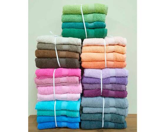 Рушники махрові 50х90 4шт Hasir Somun Lorine (18955), Колір: персиковий, Розмір: 50x90, зображення 3