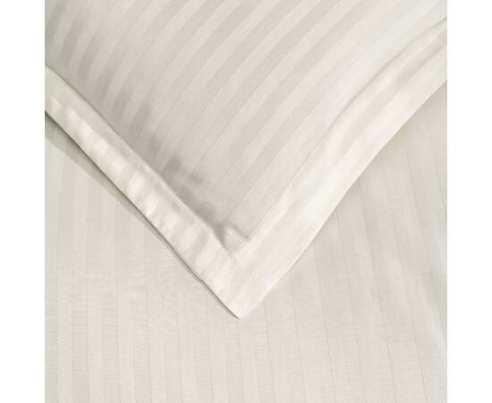 Постільна білизна Satin Strip 200х220 KREM Zeron (18776), Розмір: двоспальний євро 200х220, Основний колір: кремовий, зображення 3