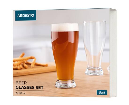 Набір склянок Bari для пива 565мл 2шт Ardesto (AR2656BB), зображення 2