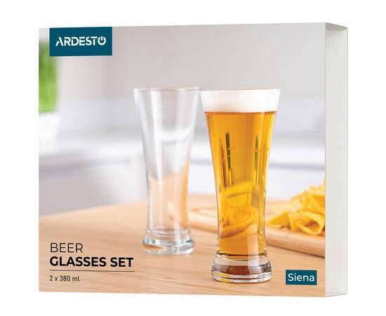 Набор стаканов Siena для пива 380мл 2шт Ardesto (AR2638BS), изображение 2