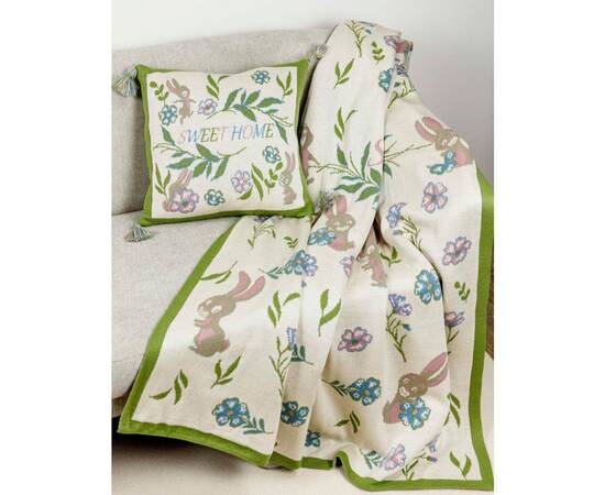 Плед 90х130 Sweet home Прованс (028455), Цвет: зеленый, Размер: 90x130, изображение 2