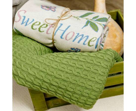 Плед 90х130 Sweet home Прованс (028455), Цвет: зеленый, Размер: 90x130, изображение 3
