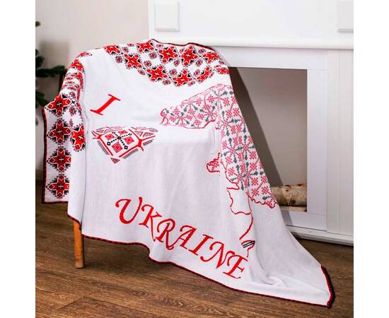 Плед Вишиванка 100х150 Прованс (027842), Цвет: красный, Размер: 100x150, изображение 2