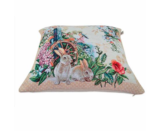 Подушка декоративна 45х45 Alicia Колесо та кролики Прованс (021821), зображення 2