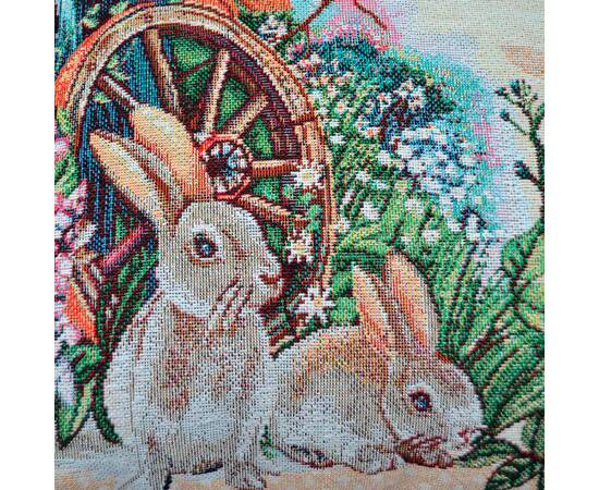 Подушка декоративна 45х45 Alicia Колесо та кролики Прованс (021821), зображення 4