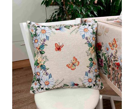Подушка декоративна 45х45 Alicia Бабочки та квіти Прованс (021823), зображення 3