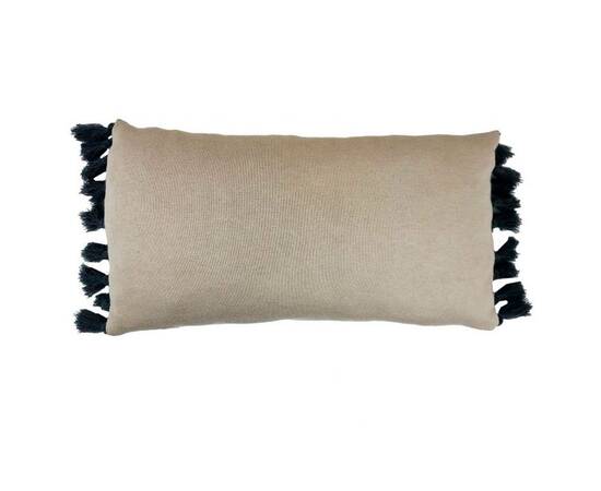 Подушка вязаная 30х45 Home, sweet home Сіра (16 кисточек) Прованс (023435), Цвет: серебряный, Размер: 35x45, изображение 2