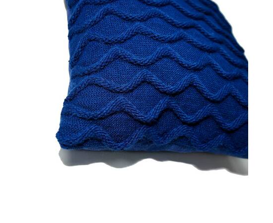 Подушка вязаная декоративная Хвилі синя 33х33 Прованс (027422), Цвет: синий, Размер: 33x33, изображение 2