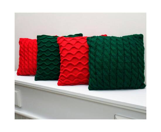 Подушка в'язана декоративна Хвилі зелена 33х33 Прованс (027424), Колір: зелений, Розмір: 33x33, зображення 3