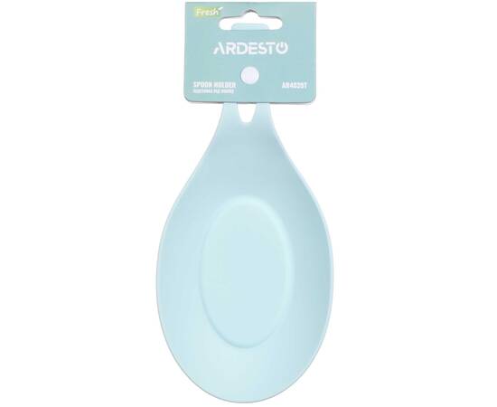 Підставка під ложку Fresh блакитна силіконова 19,5 х9, 5х1, 8 см Ardesto (AR4039T), зображення 2
