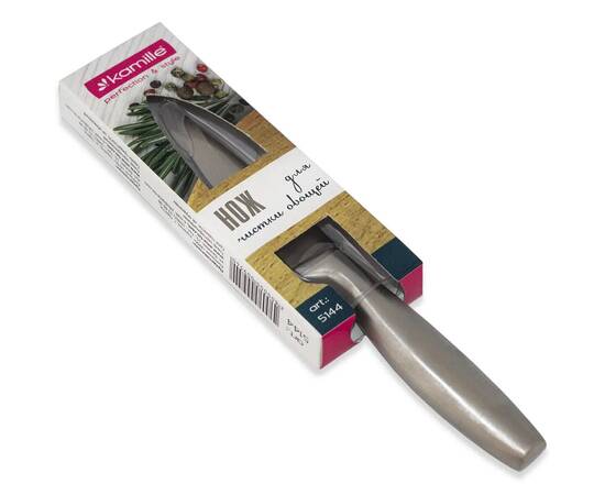 Нож для чистки овощей с полой ручкой (лезвие 8.5 см; рукоятка 11 см) Kamille (5144), изображение 2