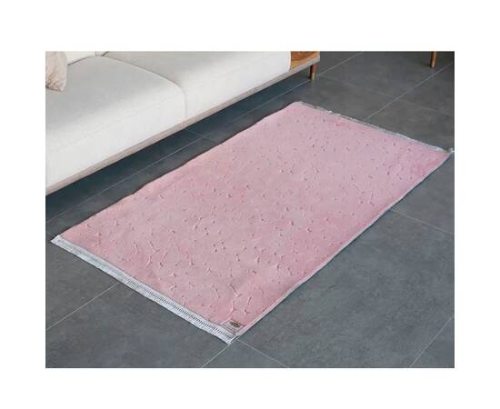Коврик для спальни 90х170 Welsoft камушек пудра Zeron (19677), Цвет: розовый, Размер: 90x170, изображение 2