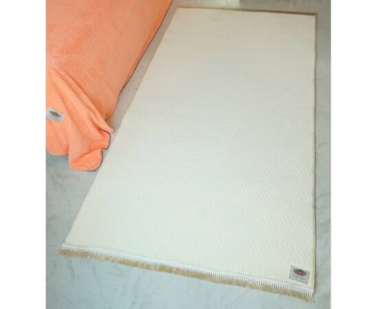 Килимок для спальні 90х170 Welsoft зигзаг крем Zeron (19669), Колір: кремовий, Розмір: 90x170, зображення 2