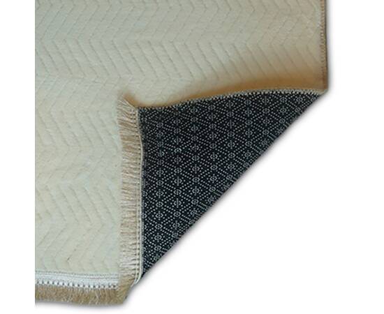 Килимок для спальні 90х170 Welsoft зигзаг крем Zeron (19669), Колір: кремовий, Розмір: 90x170, зображення 3