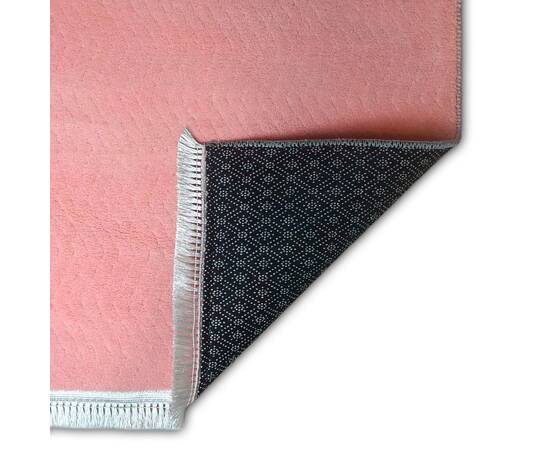 Коврик для спальни 110х200 Welsoft зигзаг пудра Zeron (19648), Цвет: розовый, Размер: 110x200, изображение 3