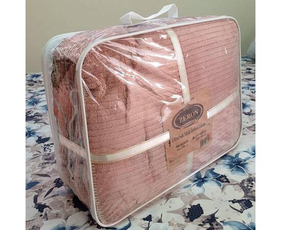 Плед-покрывало жаккардовое Welsoft 220х240 с наволочками 50х70 зигзаг темно-серый Zeron (19557), Цвет: антрацитовый, Размер: 220x240, изображение 4