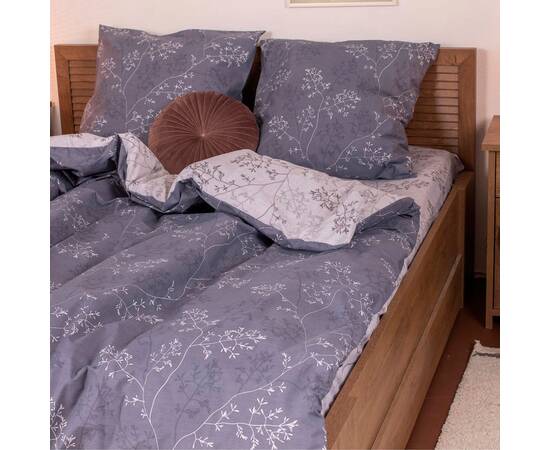 Постільна білизна 22222 ранфорс 200х220 Вілюта, Розмір: двоспальний євро 200х220, Основний колір: сірий, зображення 2