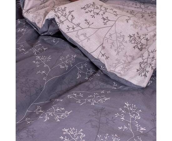 Постільна білизна 22222 ранфорс 200х220 Вілюта, Розмір: двоспальний євро 200х220, Основний колір: сірий, зображення 3