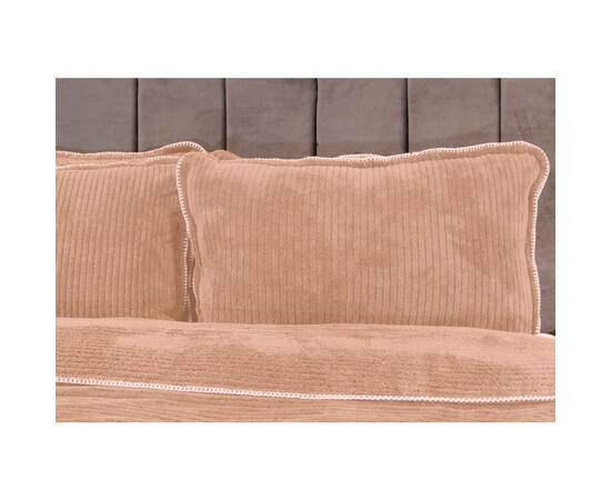 Плед-покрывало жаккардовое Welsoft 220х240 с наволочками 50х70 полоска сухая роза Zeron (19573), Цвет: розовый, Размер: 220x240, изображение 2