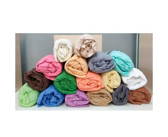 Простирадло на гумці трикотажне 160х200 SOMUN Zeron (19754), Колір: персиковий, Тип: простирадла на гумці, Розмір: 160x200, зображення 5