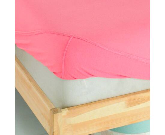 Простынь на резинке трикотажная 160х200 PEMBE Zeron (19756), Цвет: розовый, Тип: простыни на резинке, Размер: 160x200, изображение 2