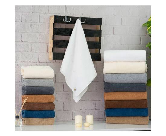 Полотенце махровое для отелей 50х90 Zeron (19688), Цвет: белый, Размер: 50x90, изображение 2