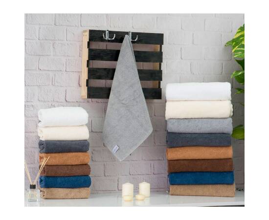 Рушник махровий для готелів 70х140 Zeron (19697), Колір: сірий, Розмір: 70x140, зображення 2