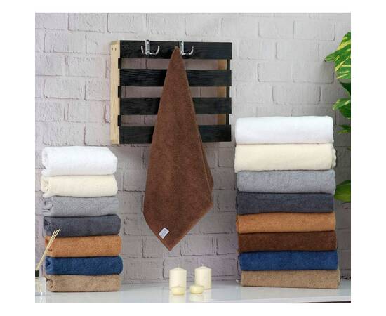 Полотенце махровое для отелей 50х90 Zeron (19695), Цвет: коричневый, Размер: 50x90, изображение 2