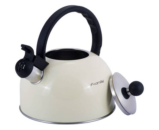 Чайник 2,5л зі свистком Kamille (0679BG), зображення 3