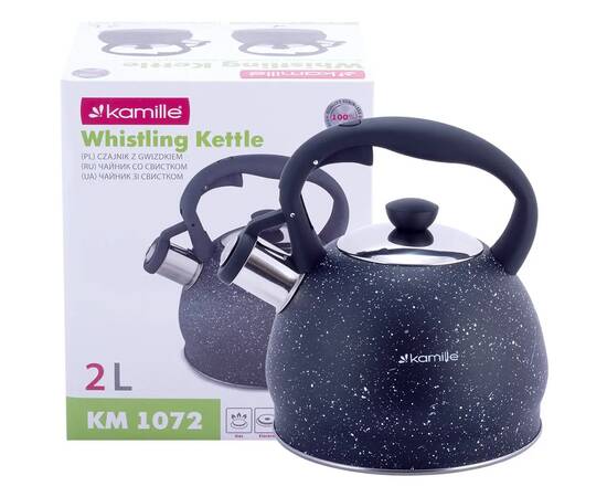 Чайник 2л зі свистком Kamille (1072BL), зображення 5