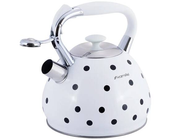 Чайник 3л со свистком Kamille (0695WH), изображение 2