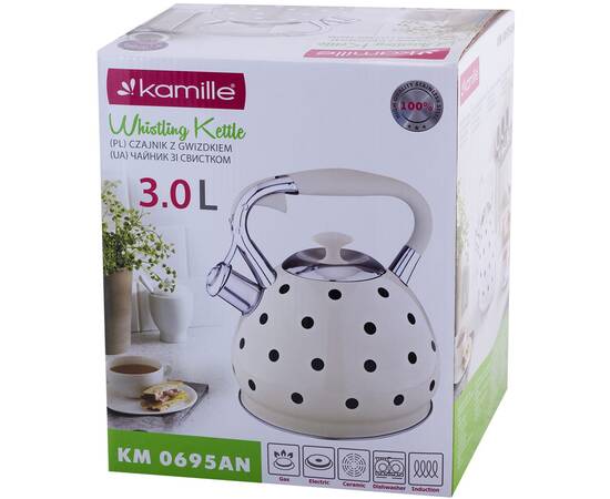 Чайник 3л со свистком Kamille (0695WH), изображение 3