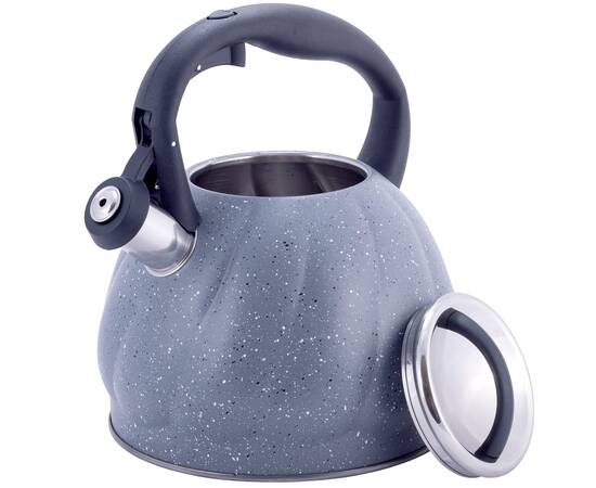 Чайник 3л зі свистком Kamille (1073GR), зображення 2