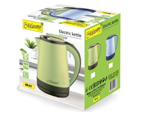 Чайник електричний 1,2 л 1600 Вт Maestro синій (MR037-BLUE), зображення 4