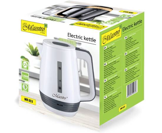 Чайник электрический 1,7 л 2000 Вт Maestro белый (MR033-WHITE), изображение 3