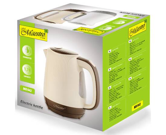 Чайник электрический 1,7 л 2000 Вт Maestro белый (MR042-WHITE), изображение 4