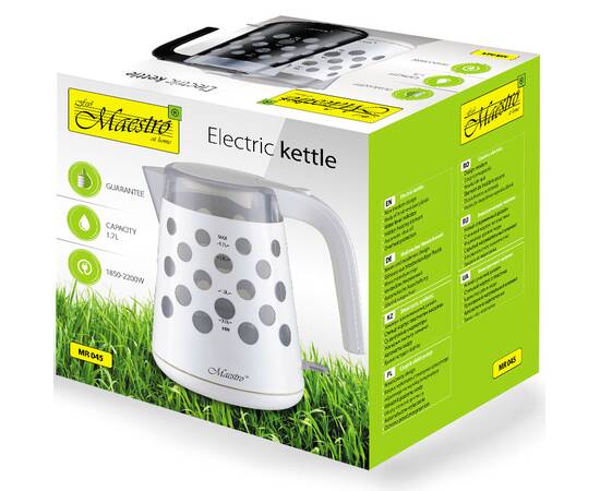 Чайник электрический 1,7 л Maestro белый (MR045-WHITE), изображение 4