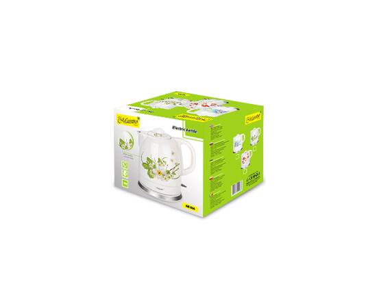 Чайник электрический керамический 1,5 л Maestro (MR066-RED-FLOWERS), изображение 3