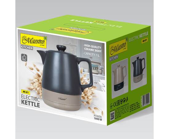 Чайник электрический керамический 1 л Maestro (MR071-BLACK), изображение 2
