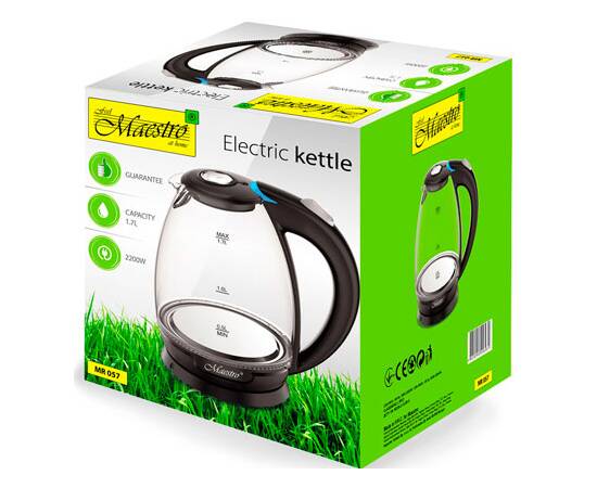Чайник электрический стеклянный 1,7 л 2000 Вт Maestro (MR057), изображение 3