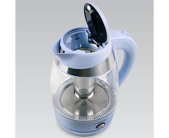 Чайник электрический стеклянный 1,8 л 2000 Вт Maestro голубой (MR065-BLUE), изображение 2