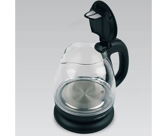 Чайник электрический стеклянный 1 л 2000 Вт Maestro черный (MR055-BLACK), изображение 2